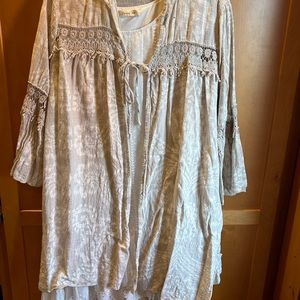 Women’s Paisley Vine Dress 1X with Kaktus XL cardigan.